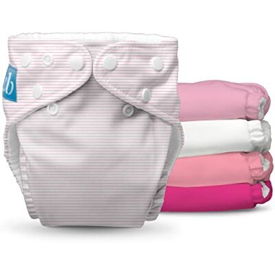 Charlie Banana Pañales de Tela Reutilizables con Insertos Absorbentes, Pañales Lavables Tipo Bolsillo con Broches, Talla Única Ajustable para Bebés y Niños Pequeños, Rosa Pastel, Pack de 5 Charlie Banana Pañales de Tela Reutilizables con Insertos Absorbentes, Pañales Lavables Tipo Bolsillo con Broches, Talla Única Ajustable para Bebés y Niños Pequeños, Rosa Pastel, Pack de 5