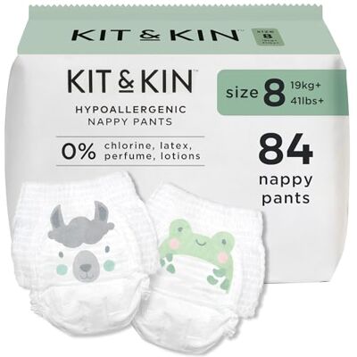 Kit & Kin Pañales Pull Up talla YPZ8, 84 unidades, 14 unidades por paquete, paquete de 6 Kit & Kin Pañales Pull Up talla YPZ8, 84 unidades, 14 unidades por paquete, paquete de 6