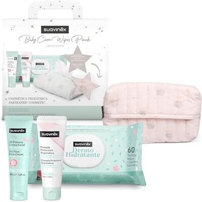 SUAVINEX , Regalo Bebé Recién Nacido, Canastilla Bebé con Porta Toallitas de Tela con: Crema del Pañal Pomada Protectora Reparadora + Crema Facial + Toallitas Dermohidratantes, Rosa SUAVINEX , Regalo Bebé Recién Nacido, Canastilla Bebé con Porta Toallitas de Tela con: Crema del Pañal Pomada Protectora Reparadora + Crema Facial + Toallitas Dermohidratantes, Rosa