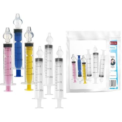 BORNOVA 6 Jeringas ( 3 unidades de 20 ml + 3 unidades de 10 ml ) Jeringa Lavado Nasal Bebé, Aspirador Nasal para Bebé , Jeringuilla lavado Nasal Bebé, Lavado Nasal y Saca Mocos para Bebés BORNOVA 6 Jeringas ( 3 unidades de 20 ml + 3 unidades de 10 ml ) Jeringa Lavado Nasal Bebé, Aspirador Nasal para Bebé , Jeringuilla lavado Nasal Bebé, Lavado Nasal y Saca Mocos para Bebés