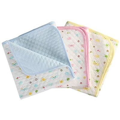 MBJERRY 3 piezas de alfombrilla de cambio impermeable para bebés, almohadillas para cambiar pañales lavables para niños, sábana para pañales portátil (S (35 * 45 cm)) MBJERRY 3 piezas de alfombrilla de cambio impermeable para bebés, almohadillas para cambiar pañales lavables para niños, sábana para pañales portátil (S (35 * 45 cm))