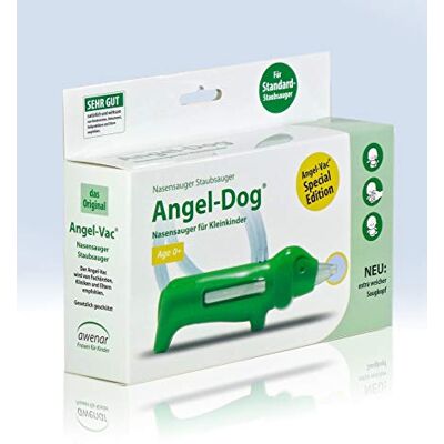 Angel-Vac Baby Angel-Dog Aspirador nasal para aspiradora estándar con cabezal de succión extra suave, original desde hace 30 años Angel-Vac Baby Angel-Dog Aspirador nasal para aspiradora estándar con cabezal de succión extra suave, original desde hace 30 años