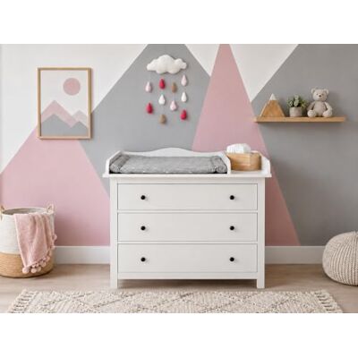 KraftKids Cambiador XXL ancho 107,5 cm con compartimento separador para HEMNES KraftKids Cambiador XXL ancho 107,5 cm con compartimento separador para HEMNES