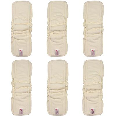 Littles & Bloomz Littles and Bloomz 6 Entredós reutilizables para pañales de bambú con cintas elásticas de 5 capas con forro, BBC6 Littles & Bloomz Littles and Bloomz 6 Entredós reutilizables para pañales de bambú con cintas elásticas de 5 capas con forro, BBC6
