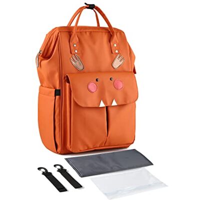SONARIN Elegante Grande Mochila de Pañales para Bebé,Bolsa de Pañales Multifunción Impermeable Bolsa para Pañales de Viaje con Cambiador y Ganchos Carrito Bebé para Mamá & Papá SONARIN Elegante Grande Mochila de Pañales para Bebé,Bolsa de Pañales Multifunción Impermeable Bolsa para Pañales de Viaje con Cambiador y Ganchos Carrito Bebé para Mamá & Papá