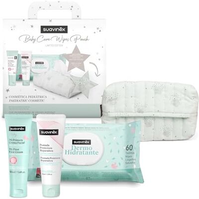 SUAVINEX , Regalo Bebé Recién Nacido, Canastilla Bebé con Porta Toallitas de Tela con: Crema del Pañal Pomada Protectora Reparadora + Crema Facial + Toallitas Dermohidratantes, Azul SUAVINEX , Regalo Bebé Recién Nacido, Canastilla Bebé con Porta Toallitas de Tela con: Crema del Pañal Pomada Protectora Reparadora + Crema Facial + Toallitas Dermohidratantes, Azul