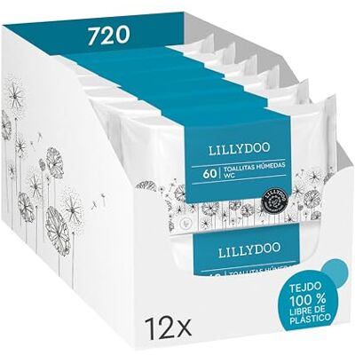 LILLYDOO Toallitas húmedas WC , 720 uds., delicadas con la piel LILLYDOO Toallitas húmedas WC , 720 uds., delicadas con la piel