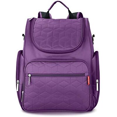 SONARIN Multifunción Mochilas para Pañales Con Nappy Changing Mat y Correa de Cochecito, Bolsa de pañales, Organizador de Mochila de Viaje,Impermeable,Gran Capacidad,Elegante y Duradero(Púrpura) SONARIN Multifunción Mochilas para Pañales Con Nappy Changing Mat y Correa de Cochecito, Bolsa de pañales, Organizador de Mochila de Viaje,Impermeable,Gran Capacidad,Elegante y Duradero(Púrpura)