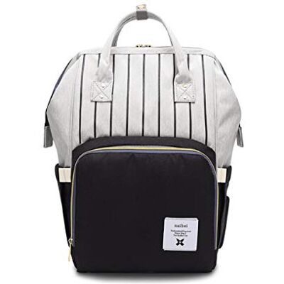 SONARIN Raya Multifunción Mochilas para Pañales,Bolsa de pañales,Organizador de Mochila de Viaje Con Bolsas Con Aislamiento de Botella,Impermeable,Gran Capacidad(Negro) SONARIN Raya Multifunción Mochilas para Pañales,Bolsa de pañales,Organizador de Mochila de Viaje Con Bolsas Con Aislamiento de Botella,Impermeable,Gran Capacidad(Negro)
