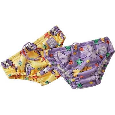 Mitac pañal bañador reutilizable, pack de 2 Divertido, 2-3 años, cómodo, ligero y estiloso, para bebés y niños Mitac pañal bañador reutilizable, pack de 2 Divertido, 2-3 años, cómodo, ligero y estiloso, para bebés y niños