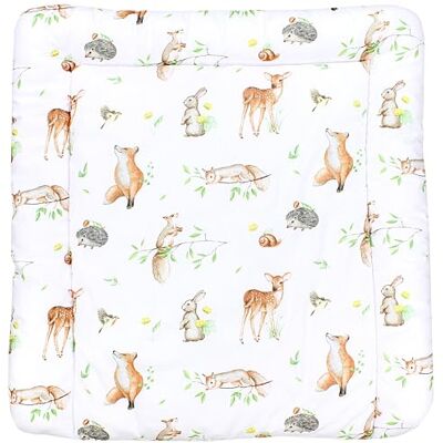 TupTam Colchón para Cambiador para Bebés Niños y Niñas, Animales del bosque/Erizo/Ciervo/Zorro/Conejo/Beige, 75 x 85 cm TupTam Colchón para Cambiador para Bebés Niños y Niñas, Animales del bosque/Erizo/Ciervo/Zorro/Conejo/Beige, 75 x 85 cm