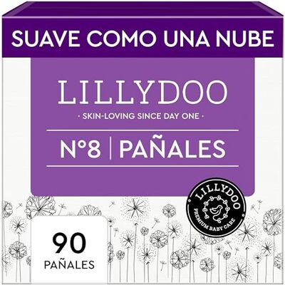 LILLYDOO Pañales , talla 8 (17+ kg), 90 uds., con protección contra fugas LILLYDOO Pañales , talla 8 (17+ kg), 90 uds., con protección contra fugas
