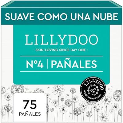 LILLYDOO Pañales , talla 4 (9+ kg), 75 uds., con protección contra fugas LILLYDOO Pañales , talla 4 (9+ kg), 75 uds., con protección contra fugas