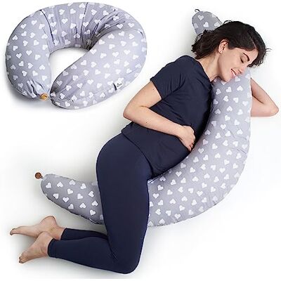 Niimo ® Almohada Embarazada y Lactancia – 2 en 1 Multiposición para Dormir 200 x 70 cm, Funda 100% Algodón, OEKO-TEX® Standard 100, Transpirable y Lavable a Máquina, Se Convierte en Cojín de Lactancia Niimo ® Almohada Embarazada y Lactancia – 2 en 1 Multiposición para Dormir 200 x 70 cm, Funda 100% Algodón, OEKO-TEX® Standard 100, Transpirable y Lavable a Máquina, Se Convierte en Cojín de Lactancia