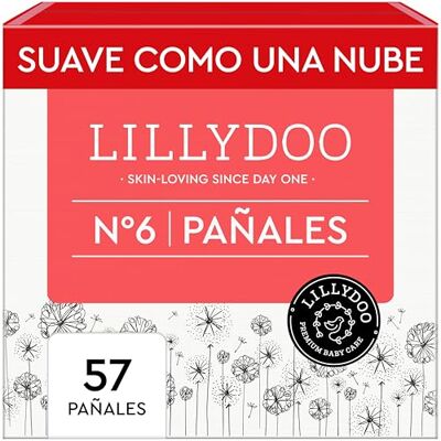 LILLYDOO Pañales , talla 6 (13+ kg), 57 uds., con protección contra fugas LILLYDOO Pañales , talla 6 (13+ kg), 57 uds., con protección contra fugas