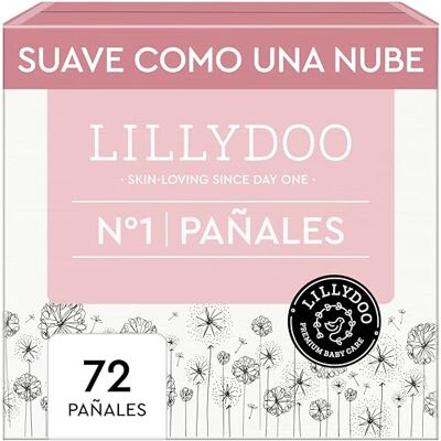 LILLYDOO Pañales , talla 1 (2+ kg), 72 uds., con protección contra fugas LILLYDOO Pañales , talla 1 (2+ kg), 72 uds., con protección contra fugas