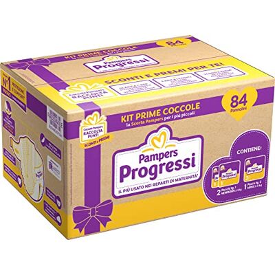 Pampers Progreso Primeros Días, 84 Pañales, Dos Paquetes Talla 1 (2-5 Kg) y Un Paquete Talla 2 (3-6 Kg) Pampers Progreso Primeros Días, 84 Pañales, Dos Paquetes Talla 1 (2-5 Kg) y Un Paquete Talla 2 (3-6 Kg)