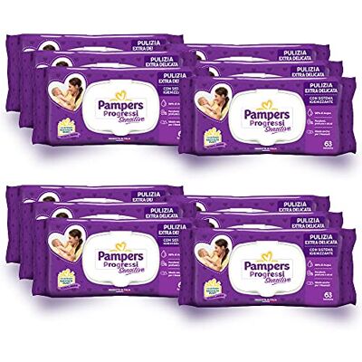Pampers Progressi Toallitas Bebé, 756 Unidades (12 Paquetes) Toallitas Ideal para Bebés Pieles Delicadas Protege de irritaciones Fórmula Hidratante Limpieza Profunda Sin Perfumes Añadidos Pampers Progressi Toallitas Bebé, 756 Unidades (12 Paquetes) Toallitas Ideal para Bebés Pieles Delicadas Protege de irritaciones Fórmula Hidratante Limpieza Profunda Sin Perfumes Añadidos