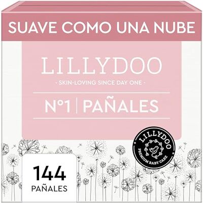 LILLYDOO Pañales , talla 1 (2+ kg), 144 uds., con protección contra fugas LILLYDOO Pañales , talla 1 (2+ kg), 144 uds., con protección contra fugas