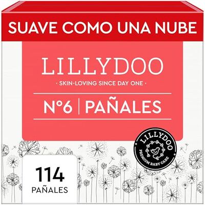 LILLYDOO Pañales , talla 6 (13+ kg), 114 uds., con protección contra fugas LILLYDOO Pañales , talla 6 (13+ kg), 114 uds., con protección contra fugas