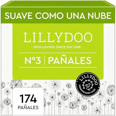 LILLYDOO Pañales , talla 3 (6+ kg), 174 uds., con protección contra fugas LILLYDOO Pañales , talla 3 (6+ kg), 174 uds., con protección contra fugas