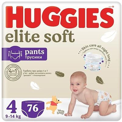 HUGGIES Pantalones Elite Soft Size 4 (9-14 kg) 76 piezas HUGGIES Pantalones Elite Soft Size 4 (9-14 kg) 76 piezas