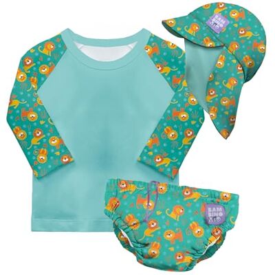 Mitac Conjunto de pañales de natación reutilizables para bebé y niño pequeño unisex (2-3 años) GATOS GUAYS, protección UPF 40+ pañales de baño, camiseta y gorro de baño Mitac Conjunto de pañales de natación reutilizables para bebé y niño pequeño unisex (2-3 años) GATOS GUAYS, protección UPF 40+ pañales de baño, camiseta y gorro de baño