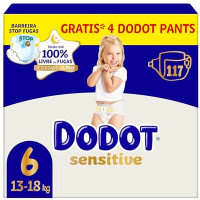 Dodot - Pañales Bebé Sensitive - Talla 6 - 13 kg - Pañales Dodot - Pañales Bebé Sensitive - Talla 6 - 13 kg - Pañales