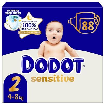 DODOT Sensitive Talla 2, 88 Pañales, 4kg-8kg DODOT Sensitive Talla 2, 88 Pañales, 4kg-8kg