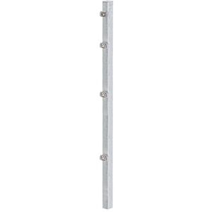 Alberts Poste de cercado para cercado con paneles de varilla doble, Con fijación por placas, Galvanizado en caliente, Longitud 1500 mm, Postes 60 x 40 mm Alberts Poste de cercado para cercado con paneles de varilla doble, Con fijación por placas, Galvanizado en caliente, Longitud 1500 mm, Postes 60 x 40 mm