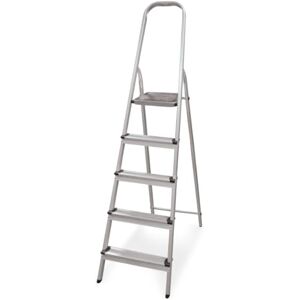 Amig Escalera Plegable con 5 peldaños Fabricado en Aluminio Medida de Peldaños Pequeños: 28 cm x 8 cm Medida de Peldaño Grande: 25 cm x 25 cm x 28 cm Uso Doméstico Carga Máxima: 150 kg Amig Escalera Plegable con 5 peldaños Fabricado en Aluminio Medida de Peldaños Pequeños: 28 cm x 8 cm Medida de Peldaño Grande: 25 cm x 25 cm x 28 cm Uso Doméstico Carga Máxima: 150 kg
