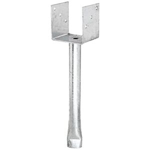 Alberts GAH- Soporte para postes con diseño en U (anclaje de tubo redondo, galvanizado a fuego) Alberts GAH- Soporte para postes con diseño en U (anclaje de tubo redondo, galvanizado a fuego)