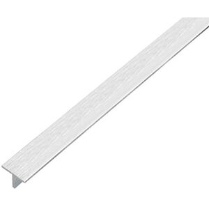 Alberts Perfil en T, Autoadhesivo, Aluminio, diseño de acero inoxidable, claro, 1000 x 15 x 15 mm Alberts Perfil en T, Autoadhesivo, Aluminio, diseño de acero inoxidable, claro, 1000 x 15 x 15 mm