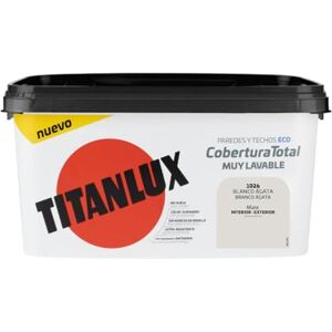 TITANLUX Titan Pintura Plástica Covertura Total 4L , (1026 Blanco Agatha) TITANLUX Titan Pintura Plástica Covertura Total 4L , (1026 Blanco Agatha)