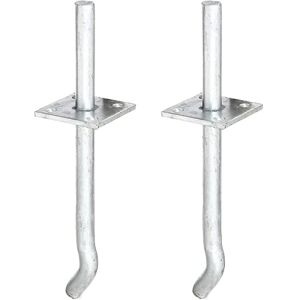 Alberts GAH- 215446 Soporte para postes en hormigón (galvanizado en caliente, longitud del pasador de 100 mm, 200 mm, diámetro del pasador de 16 mm, juego de 2 unidades) Alberts GAH- 215446 Soporte para postes en hormigón (galvanizado en caliente, longitud del pasador de 100 mm, 200 mm, diámetro del pasador de 16 mm, juego de 2 unidades)