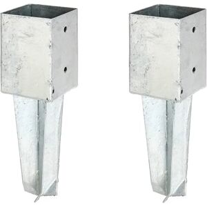 Alberts GAH- 211868 Soporte para postes de madera cuadrados, para clavar, galvanizado en caliente, 91 x 91 mm, 2 unidades Alberts GAH- 211868 Soporte para postes de madera cuadrados, para clavar, galvanizado en caliente, 91 x 91 mm, 2 unidades