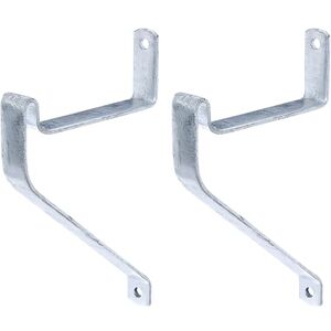Alberts Ganchos para escalera angulados galvanizado en caliente profundidad 150 mm altura 275 mm juego de 2 Alberts Ganchos para escalera angulados galvanizado en caliente profundidad 150 mm altura 275 mm juego de 2