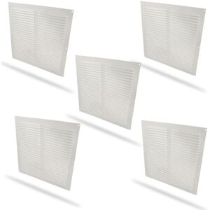 Amig Pack de 5 Rejillas Cuadradas de Aluminio Rejillas de ventilación para salida de aire Ideal para techo de cocina y baño Medidas: 00 X 00 MM Color: Blanco Amig Pack de 5 Rejillas Cuadradas de Aluminio Rejillas de ventilación para salida de aire Ideal para techo de cocina y baño Medidas: 00 X 00 MM Color: Blanco