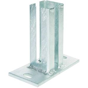 Alberts Anclaje para postes cuadrados para paneles de varilla doble, Para atornillar, Galvanizado en caliente, Pletina 150 x 80 mm, Para postes 60 x 40 mm Alberts Anclaje para postes cuadrados para paneles de varilla doble, Para atornillar, Galvanizado en caliente, Pletina 150 x 80 mm, Para postes 60 x 40 mm