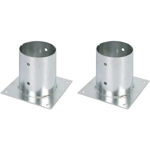 Alberts Juego de 2 casquillos de rosca para postes redondos o cuadrados, galvanizados en caliente, diámetro de 121 mm Alberts Juego de 2 casquillos de rosca para postes redondos o cuadrados, galvanizados en caliente, diámetro de 121 mm