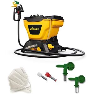 Wagner Airless Control 150 M Pulverizador de pintura para pared y techo, madera y metal (0-900 ml/min, 110 bar, volumen del contenedor 5500 ml, manguera de 7,5 m), color amarillo Wagner Airless Control 150 M Pulverizador de pintura para pared y techo, madera y metal (0-900 ml/min, 110 bar, volumen del contenedor 5500 ml, manguera de 7,5 m), color amarillo
