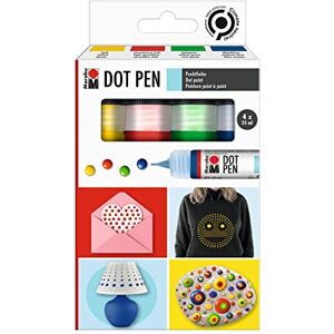 Marabu Juego de Rotuladores de Puntos 4 X 25 Ml, Pintura de Puntos A Base de Agua, Seca Mate y En Relieve, para Muchas Superficies, Papel, Textiles, Piedra, Etc. Marabu Juego de Rotuladores de Puntos 4 X 25 Ml, Pintura de Puntos A Base de Agua, Seca Mate y En Relieve, para Muchas Superficies, Papel, Textiles, Piedra, Etc.