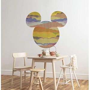 Komar Papel pintado fotográfico autoadhesivo y cortado por contorno, Mickey Head de Disney, tamaño: 127 x 127 cm, para habitación infantil