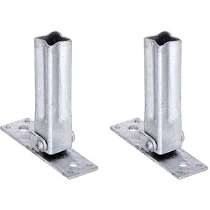Alberts GAH- 701512 Soporte de pasamanos para postes universales (ajustable 90-45°, galvanizado en caliente, 2 unidades) Alberts GAH- 701512 Soporte de pasamanos para postes universales (ajustable 90-45°, galvanizado en caliente, 2 unidades)
