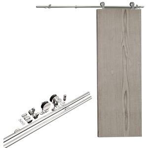 Amig Kit puerta corredera madera Guía 186 cm acero inoxidable 18-8 mate 80 kg máximo Mod. Amig Kit puerta corredera madera Guía 186 cm acero inoxidable 18-8 mate 80 kg máximo Mod.