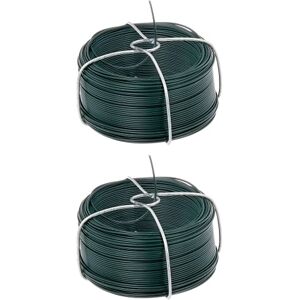 Alberts GAH- 530105 Bobina de alambre galvanizado con revestimiento de plástico verde, diámetro de 1,2 mm, longitud de 50 m, juego de 2 unidades Alberts GAH- 530105 Bobina de alambre galvanizado con revestimiento de plástico verde, diámetro de 1,2 mm, longitud de 50 m, juego de 2 unidades