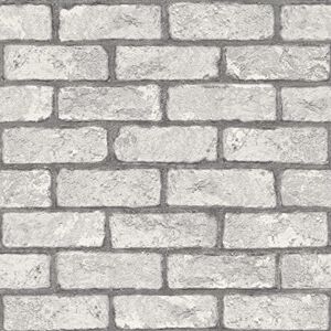 Rasch Papel pintado con aspecto de piedra, ladrillos en color gris con aspecto 3D, 10,05 m x 0,53 m (largo x ancho) Rasch Papel pintado con aspecto de piedra, ladrillos en color gris con aspecto 3D, 10,05 m x 0,53 m (largo x ancho)