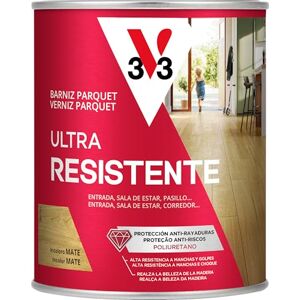 V33 BARNIZ PARQUET ULTRA RESISTENTE MATE INCOLORO 0,75L V33 BARNIZ PARQUET ULTRA RESISTENTE MATE INCOLORO 0,75L