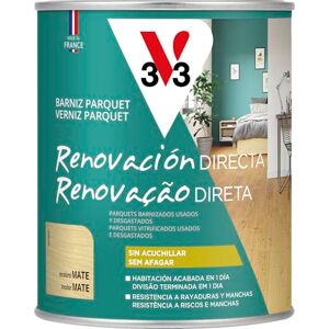 V33 BARNIZ RENOVADOR PARQUET & LAMINADOS MATE INCOLORO 0,75L V33 BARNIZ RENOVADOR PARQUET & LAMINADOS MATE INCOLORO 0,75L