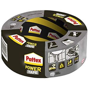 Pattex Power Tape, cinta de tela extrafuerte para reparaciones y cargas pesadas, cinta adhesiva para casi todas las superficies, cinta adhesiva impermeable, paquete de 1, 50 m x 50 mm, gris plateado Pattex Power Tape, cinta de tela extrafuerte para reparaciones y cargas pesadas, cinta adhesiva para casi todas las superficies, cinta adhesiva impermeable, paquete de 1, 50 m x 50 mm, gris plateado
